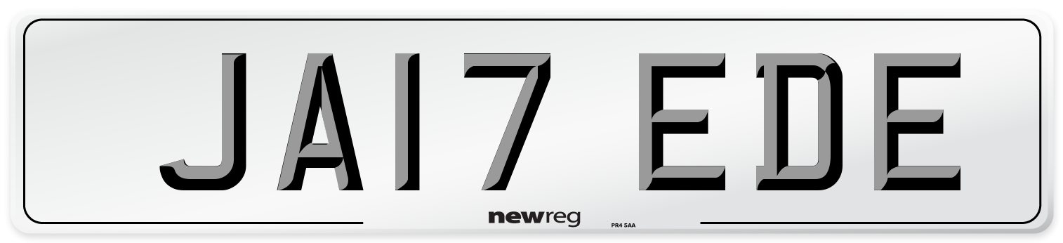 JA17 EDE Number Plate from New Reg